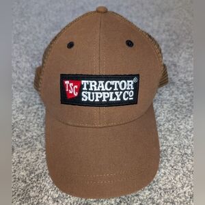 TRACTOR SUPPLY Co. BALL CAP Hat Mesh Back Trucker Carhartt BROWN Tan OSFA Snap